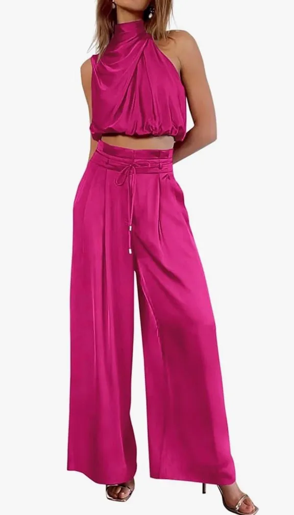 Summer Satin Set Pink Size M - Image 2