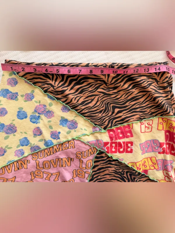 Princess Polly Patchwork Skirt Size 10 - Image 4
