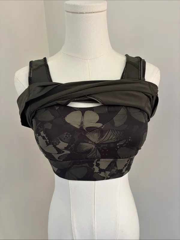 lululemon athletica Olive Green Scoop Neck Tank with Built-In Bra - Image 5