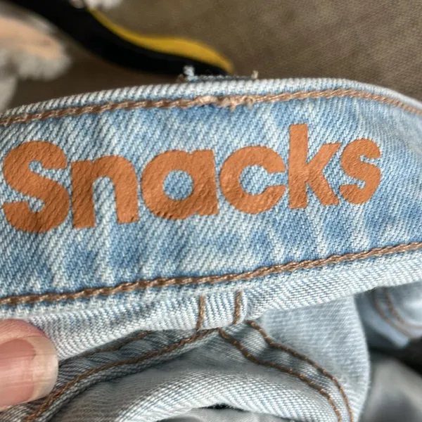 SNACKS LA From Mother Wide Leg Jeans New Light Wash - Image 6