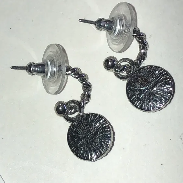 Elegant Silver Tone and Turquoise Color Boho Drop Earrings - Image 4