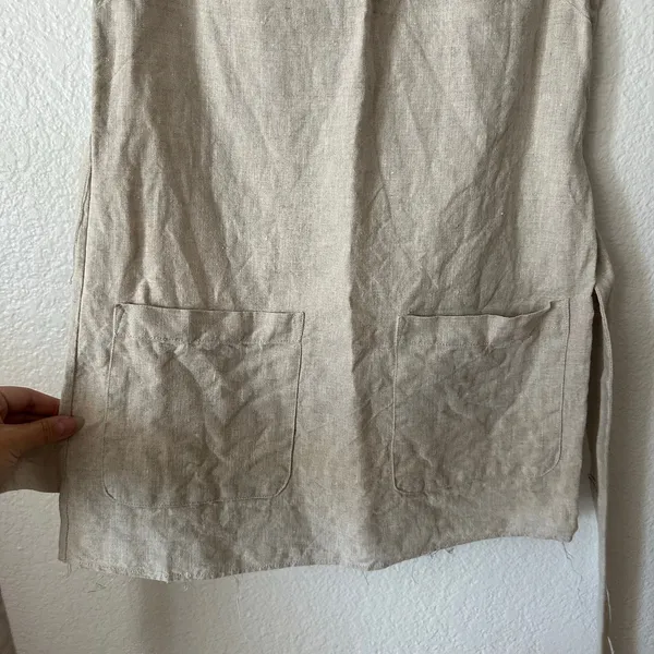 Reformation Sommer Linen Mini Sheath Dress with Tie Belt in Natural Size XS - Image 8