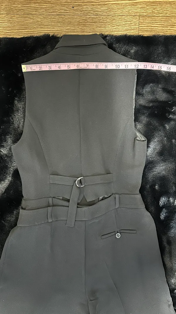 ZARA Black Sleeveless Oversized Vest Jumpsuit - Image 13
