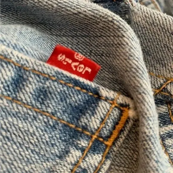 Levi's Womens Small Jeans Distressed Button Fly Urban Renewal Reworked Denim‎ - Image 5