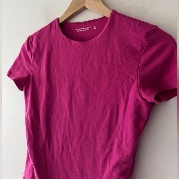 Abercrombie & Fitch Soft A&F Collection‎ Fuchsia Pink Short Sleeve Bodysuit - Image 2