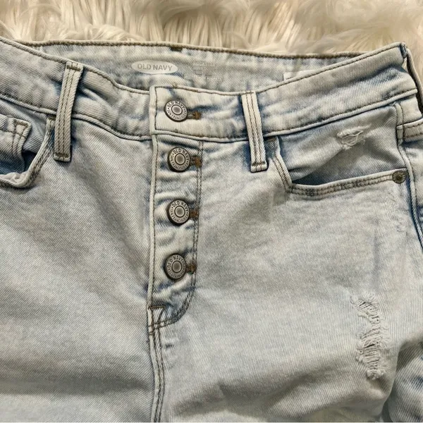 Old Navy Women's Size 6 Rockstar Super Skinny‎ High Rise Jean Light Maui Destroy - Image 5