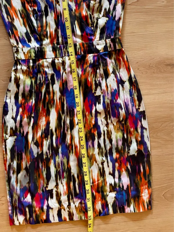 French Connection Record Ripple Sheath Dress - Multicolor Abstract Streak Print - Size 4 - Image 13