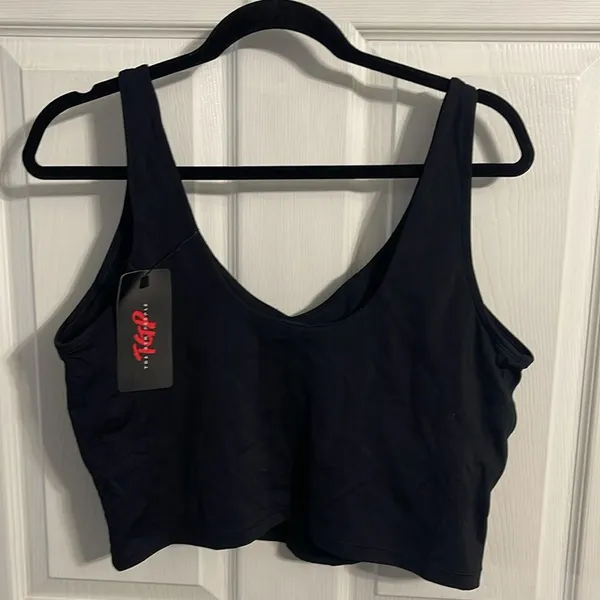 THE GYM PEOPLE Longline Sports Bra Size 2XL Black New With Tags - Image 6