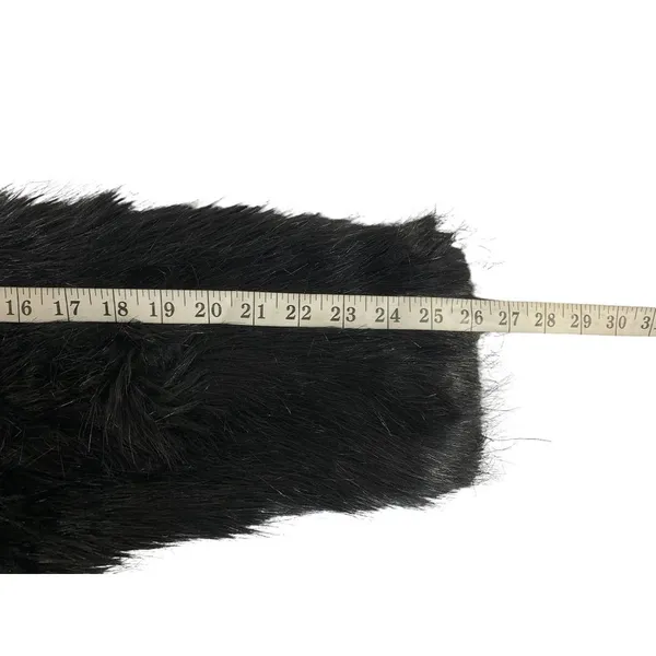 Ellos Women's Black Faux Fur Coat - Image 7