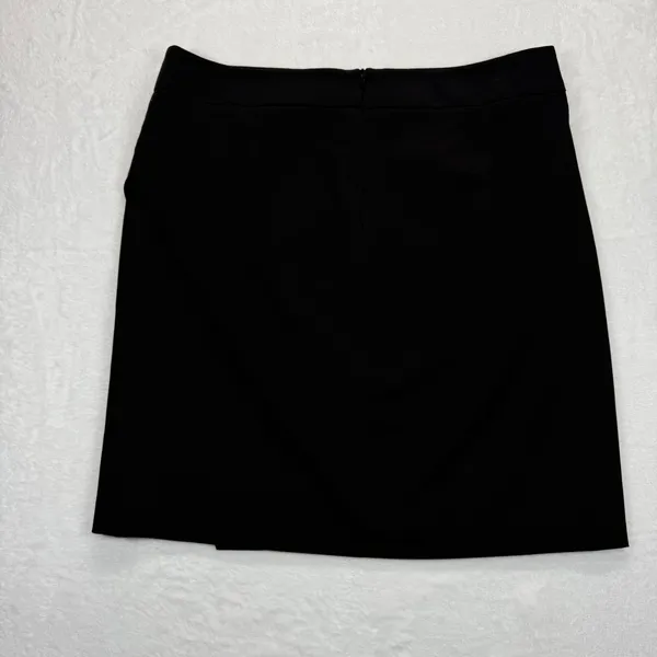Trina Turk Mini Skirt Black Asymmetrical Fitted Career Party‎ Size 8 - Image 6