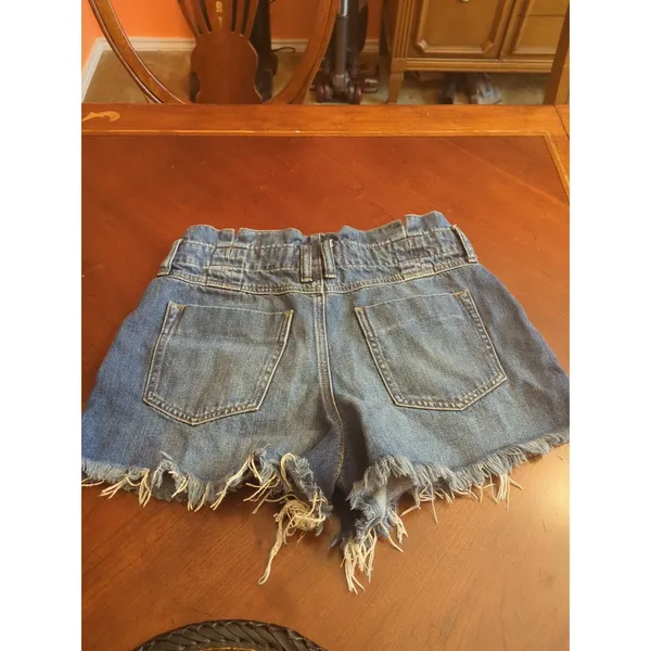 Women’s Free People Blue Jean Cut Off Shorts NO Belt Size S - Image 11