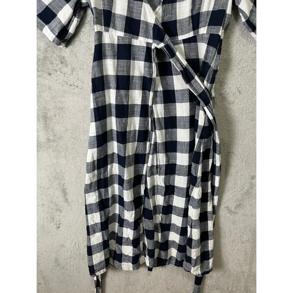 Urban Outfitters Gingham Surplice Wrap Midi Dress Prairie‎ Cottagecore Picnic SM - Image 7