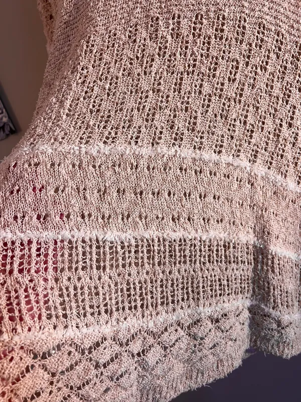 Boho Knit Sweater Tan Size L - Image 6
