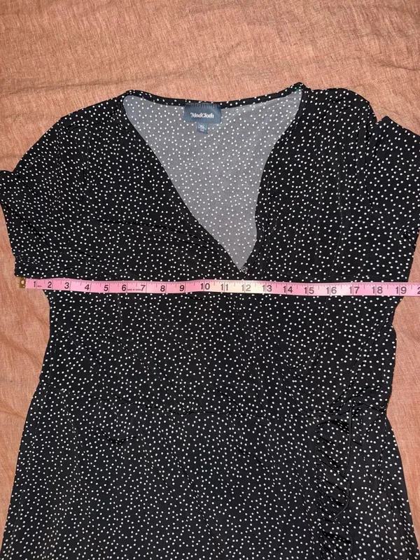ModCloth Black and White Polka Dot Ruffle Dress‎ Size XL - Image 5