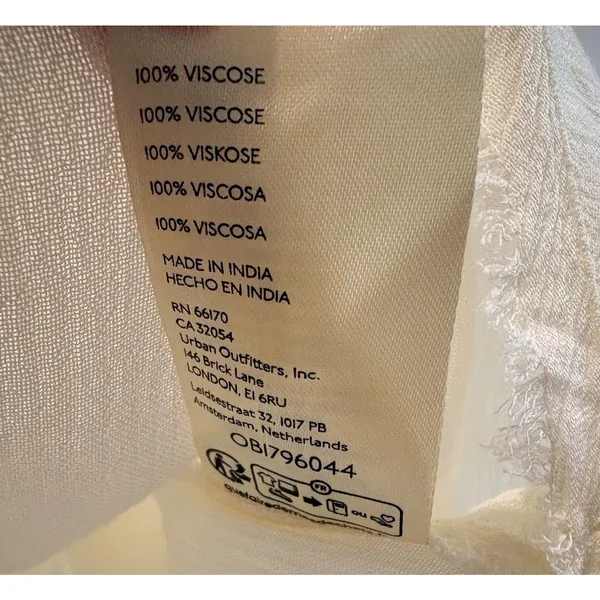 Free People NWT $98 Olivia Ivory Peasant Blouse Button Down V-Neck L - Image 7
