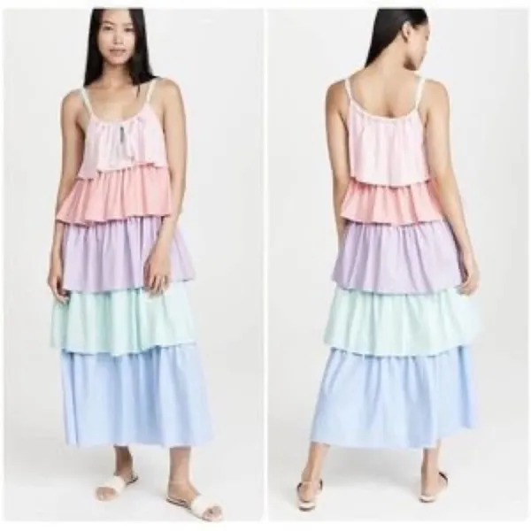 NWT Olivia Rubin Pastels Tiered‎ Sleeveless Maxi Dress Size 6 - Image 12