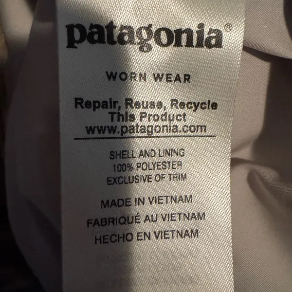 Patagonia Cream Sherpa Fleece Vest Full Zip Logo Patch Women’s Size L - Image 5