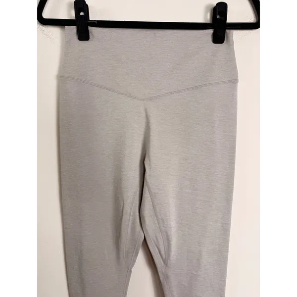 Vitality Women High Rise Heathered Taupe V-Back Leggings Size Medium - Image 3