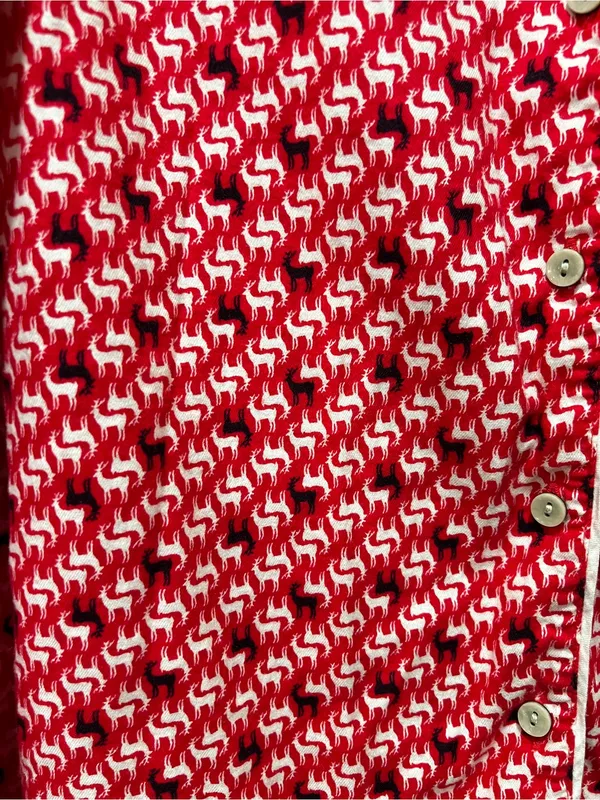 Victoria's Secret Flannel Reindeer Prints Pajama Set Size Large Red Black White - Image 7