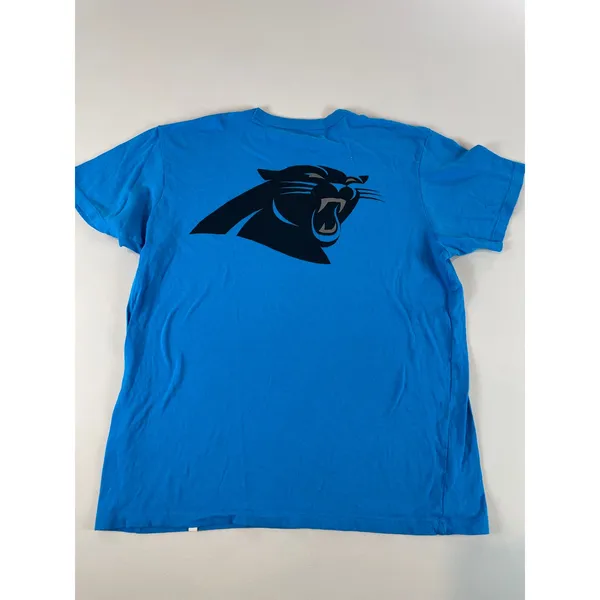 47 Brand Womens Carolina Panthers Blue Cotton Tee Shirt Size S - Image 5