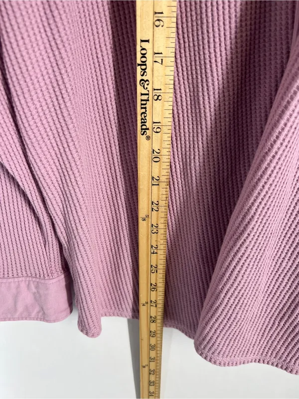 J.Jill Waffle‎ Knit Button Down Shirt Pink Cotton Shacket XL - Image 11