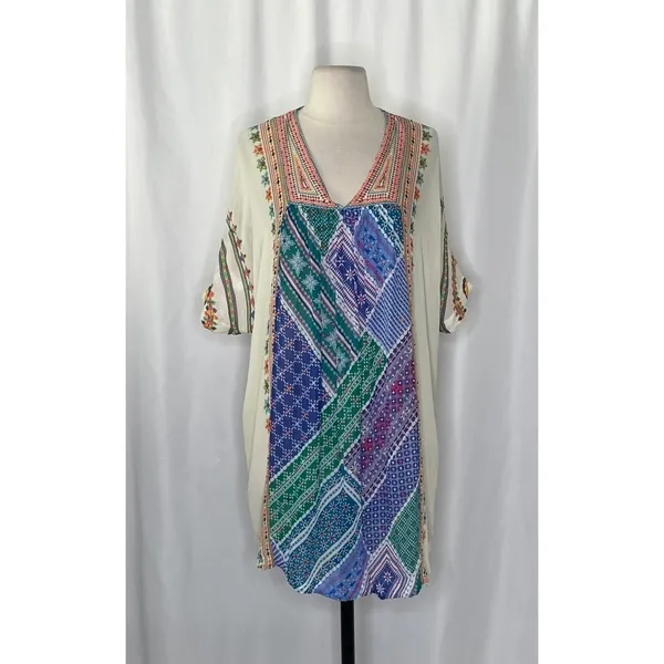 Anthropologie TANVI KEDIA Veena Beaded Caftan Beaded Mini Dress Bohemian Small - Image 2