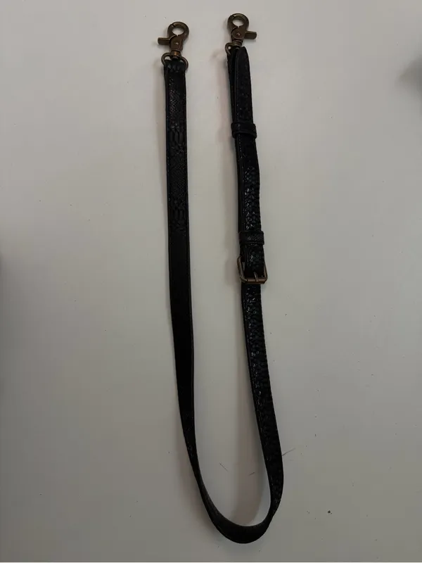 Frye Melissa Purse Crossbody Handbag Convertible Leather Reptile Black Bronze - Image 9