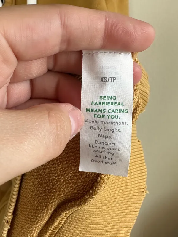 Aerie Lace Up Golden Mustard Relaxed Sweatshirt - Image 6