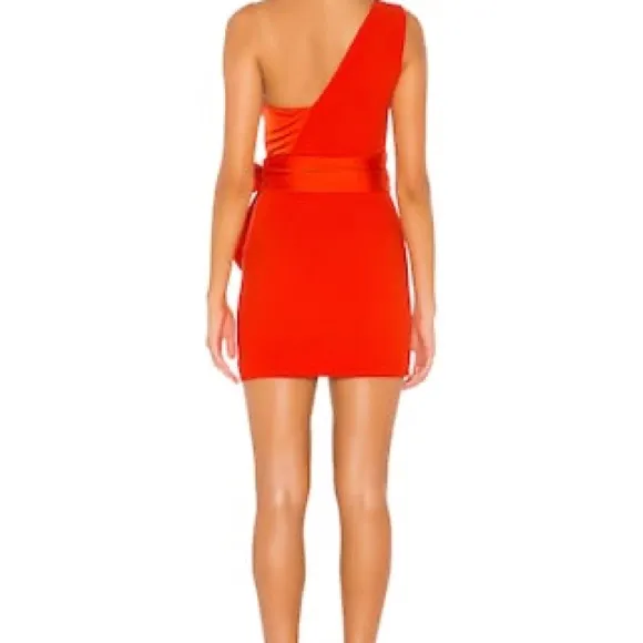 NBD Jasper Mini Dress in Red Orange - Image 2