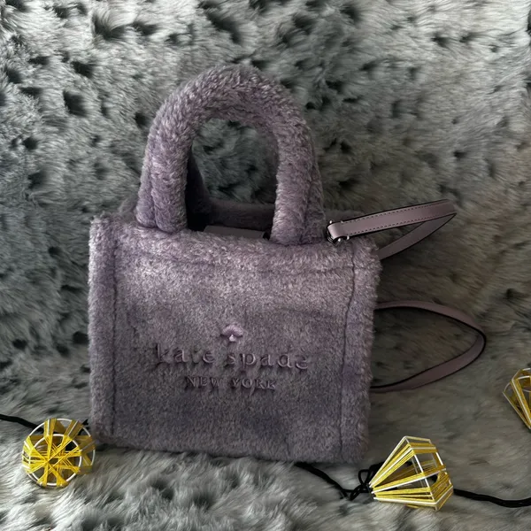 kate spade ellie Faux Fur Tote Bag purple - Image 3