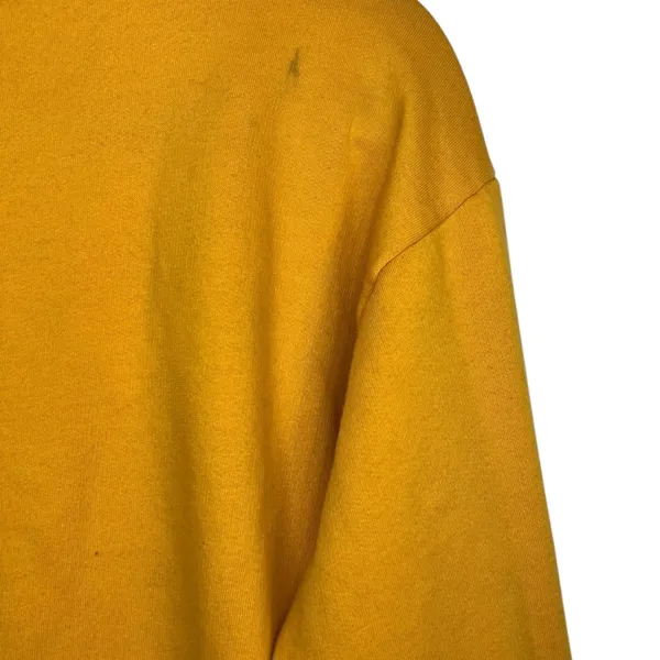 PINK Victoria's Secret Yellow Cowl Neck Graphic Sweatshirt - Size Medium - Image 7