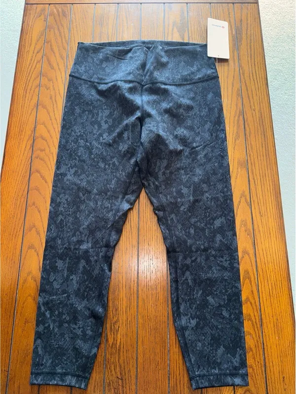 Lululemon Wunder Train High Rise 25” Hideaway Camo Black Size 14 NWT - Image 3