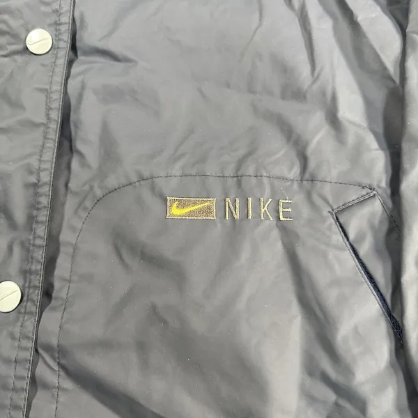 Vintage Nike Jacket Woman's SZ S Blue Windbreaker Rain Coat Y2K 90s Spellout - Image 5