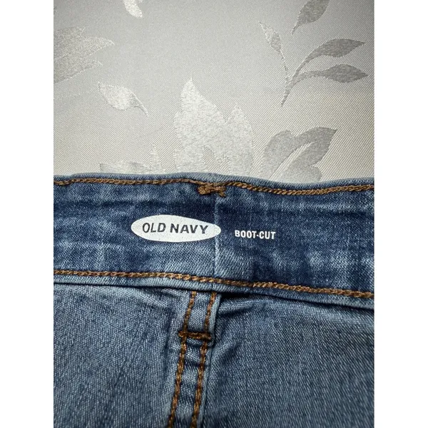Old Navy Boot-Cut Jeans Womens 26 Plus Short Medium Wash Blue Stretch Denim - Image 6