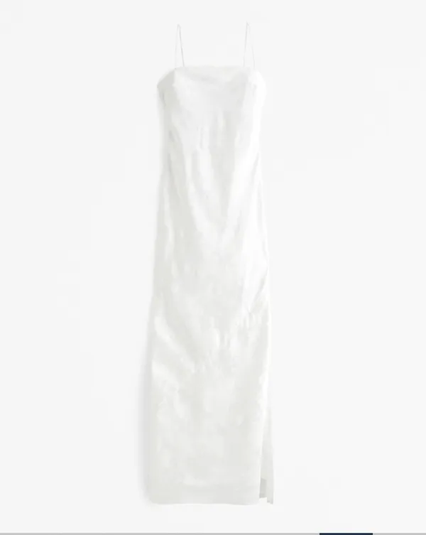 Abercrombie Julia Slip Satin Jacquard Dress - Image 5