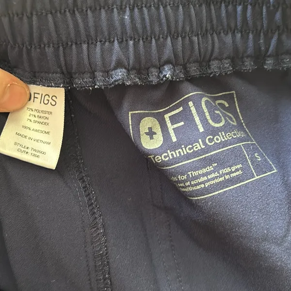FIGS scrubs navy blue technical collection pants - Image 9