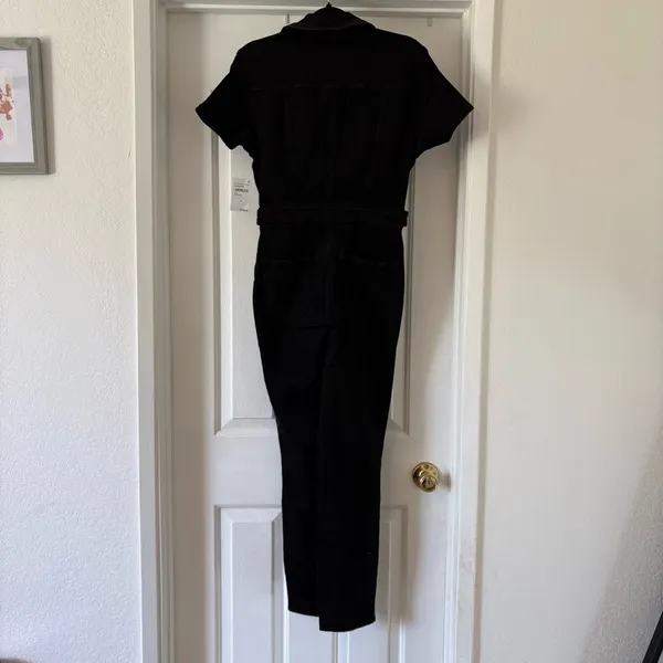Good American Fit For Success Jumpsuit Black Stretch M One-Piece Utility Pockets - Image 7