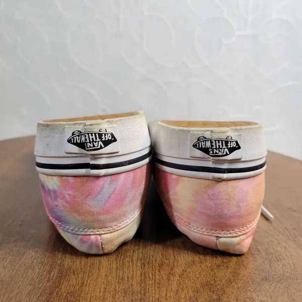 Vans Womens Doheny Shoes 7.5 Pink Tie Dye Low Top Lace Up Casual Sneakers 721356 - Image 10