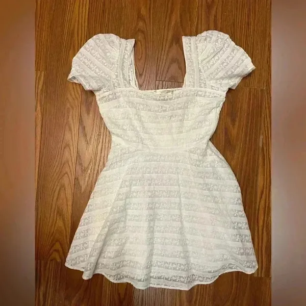 NWT LOVESHACKFANCY Drella Mini Graduation Bridal Dress Ivory 6 - Image 3