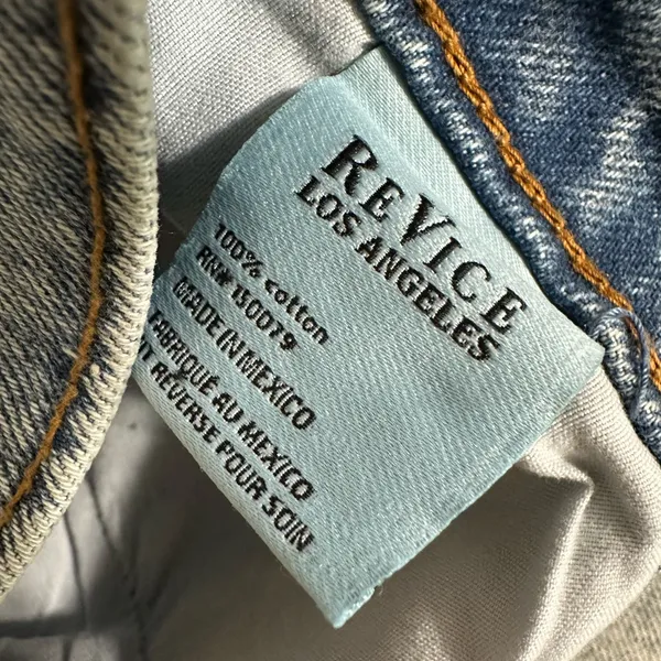 REVICE new with tags Baggy, Straight Leg Jeans in Faded Blue Wash - Image 7