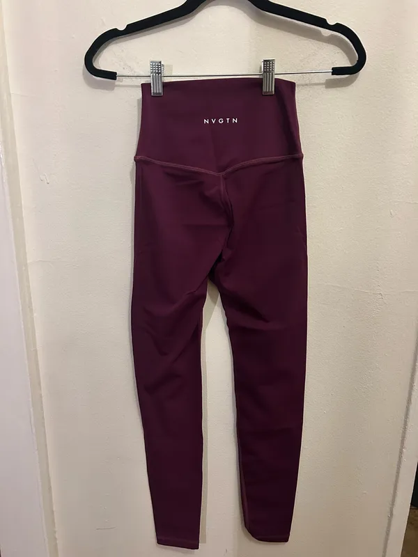 NVGTN Seamless Leggings Maroon - Image 2