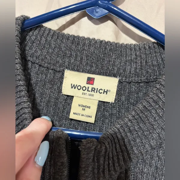 woolrich cinder gray multi front zip sweater vest - Image 2