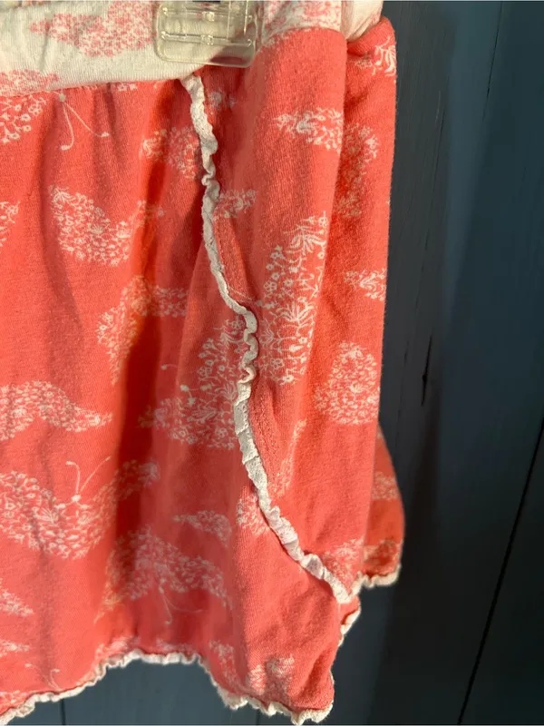 Jessica Simpson Coral Cami & Shorts Drawstring Waist w/ White Butterfly PJ Set L - Image 7