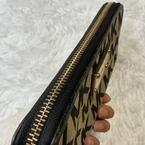 Michael Kors Black Canvas Wallet - Image 5
