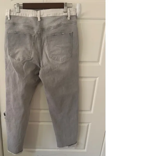 NEW Bohme sz 30 Women Flying Monkey Two Tone Cropped Colorblock Jeans Streetwear - Image 5