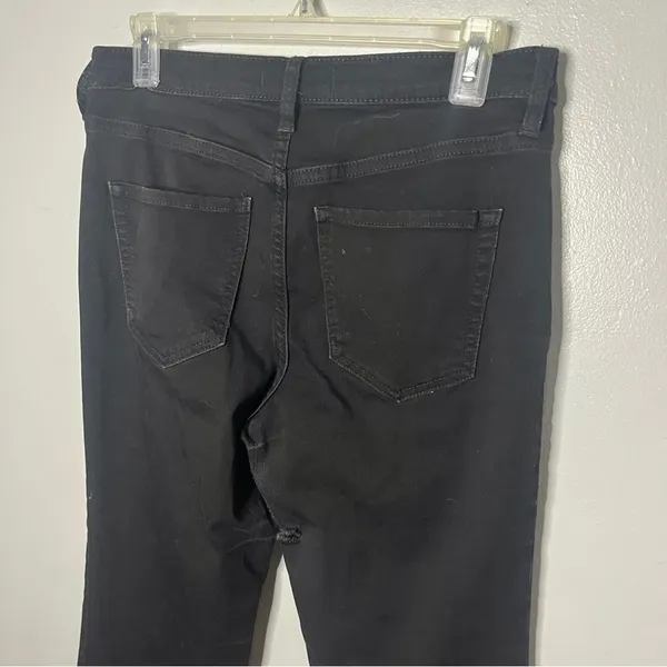 Free People Black Button Fly High-Rise Raw Hem Women's Jeans 29 - Image 6
