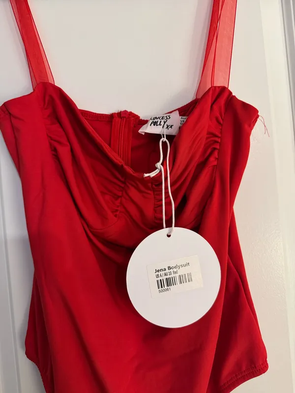 Red Bodysuit Princess Polly - Image 3