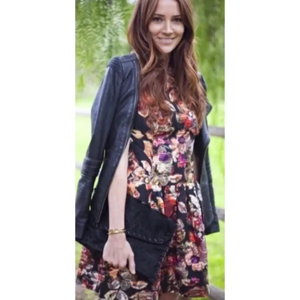 Anthropologie LEIFSDOTTIR Adelita Floral Brocade Metallic‎ Dress Party Size 2 - Image 15