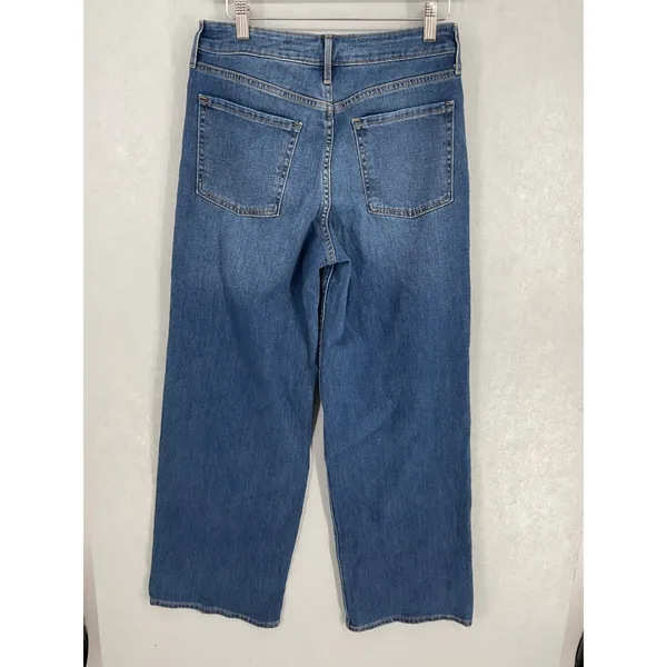 Old Navy Womens Jeans Wow Wide Leg High Rise Medium Wash Blue 6 - Image 3