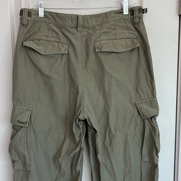 Aritzia TNA Surplus Cargo Pants Olive Green Wide Leg High Rise Women 10‎ 109819 - Image 7